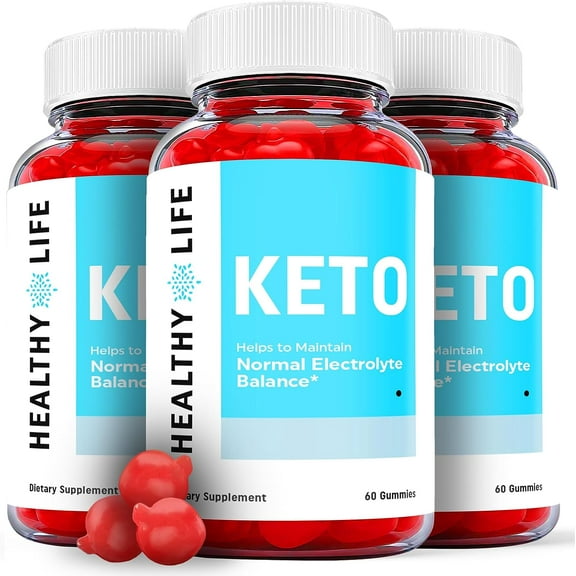 (3 Pack) Healthy Life Keto ACV Gummies - Apple Cider Vinegar Supplement for Weight Loss - Energy & Focus Boosting Dietary Supplements for Weight Management & Metabolism - Fat Burn - 180 Gummies