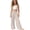 Beige, variant on hoksml Girls Cotton Wide Leg Pants, Back to School Elastic Waist Drawstring Casual Trousers with Pockets