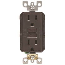 Leviton R00-GFNT1-00K 15 Amp Brown SmartlockPro Self-Test GFCI