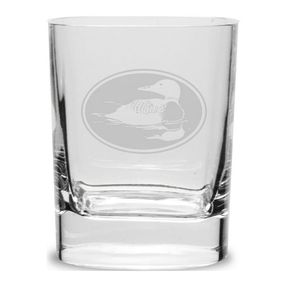 Duck Oval 11.75 oz. Deep Etched Double Old Fashioned Glass