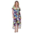 thumbnail image 3 of Womens Floral High-Low V-Neck Maxi Dress, 3 of 5