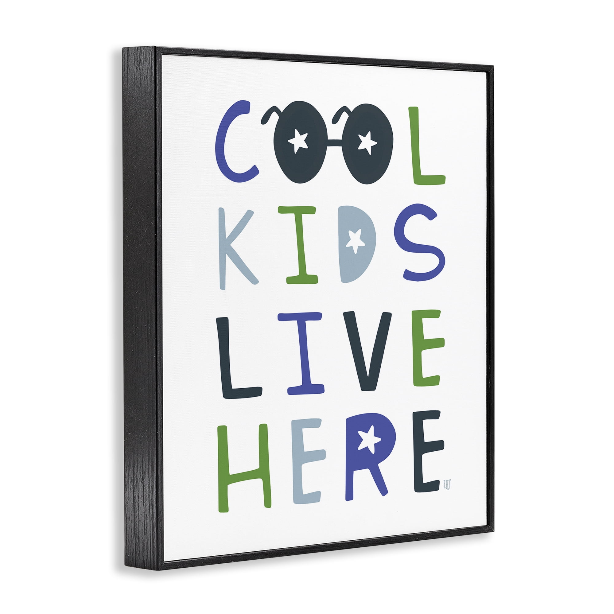 Stupell Industries Cool Kids Live Here Black Framed Giclee Art, design by Elizabeth Tyndall