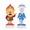 2PCS, variant on 2 PC Heat and Snow Miser Anime LED Lighted Blow Mold Outdoor Christmas Decor