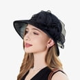 thumbnail image 2 of Tea Party Hat Easter Womens Summer Dress Hat Wide Leaf Flower Bridal Shower Hat Sun Hats Beach Hat, 2 of 7