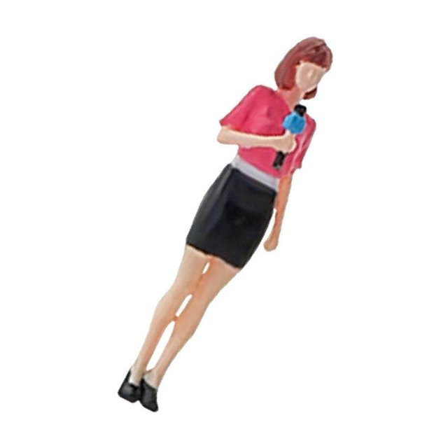 Baohd Figurines en Résine 1/64 Modèles Collection Décoration de Train Chemin de Fer reporter Féminin