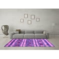thumbnail image 3 of Ahgly Company Indoor Square Oriental Purple Industrial Area Rugs, 7' Square, 3 of 4