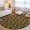 Crimson, Forest Green, variant on Round Rugs 4Ft, Tropical Botanical Round Area Rug Washable Indoor Throw Carpet, Summer Rainforest Flowers Leaves Rustic Soft Non Slip Circle Rug for Kitchen Nursery Room Home Decor Aesthetic