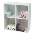 thumbnail image 2 of Darrin 4 Open Cube Shelves Bookcase & Storage Organizer, White Wood, Contemporary, 2 of 3