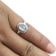 thumbnail image 2 of Women Gift Natural Rainbow MoonGemstone 925 Silver Bezel Cocktail Ring Size 6, 2 of 2