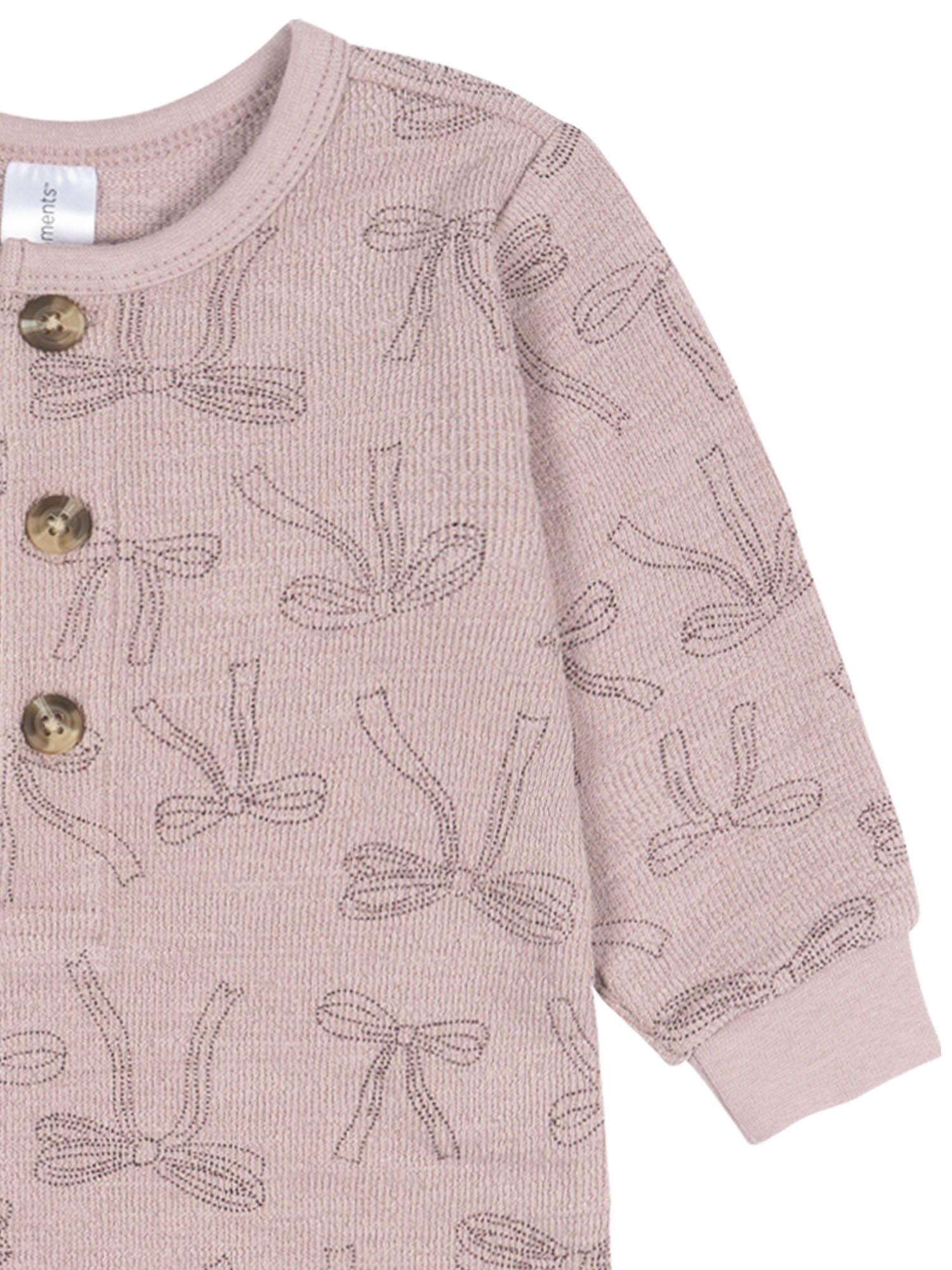 Modern Moments by Gerber Neutral Slouch Romper, Sizes 0/3 Months - 24 Months