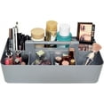 thumbnail image 5 of Portable Caddy Organizer - Stackable Plastic Caddy with Handle | Desk, Makeup, Dorm Caddy, Classroom Art Organizers (Made In Usa) (Ivory/Gray/Royal Purple/Black), 5 of 9