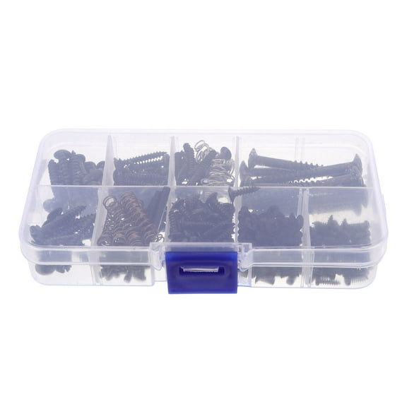 OUNONA Guitar String Screws Stainless Steel Black Easy Install Accessories for Acoustic and Electric Guitars