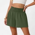 thumbnail image 5 of FengLS Women's Casual Shorts Smocked Elastic Waistband Summer Fashion Dressy Shorts Comfy Loose Fit Trendy Shorts with Side Pockets Lounge Everyday Wear, 5 of 7