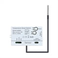 thumbnail image 1 of Tuya WiFi Temperature Switch Sensor 2.4G WiFi Temperature Switch Sensor Smart Switch with 2M Temperature Probe,1 x Temperature Switch Sensor,White, 1 of 10