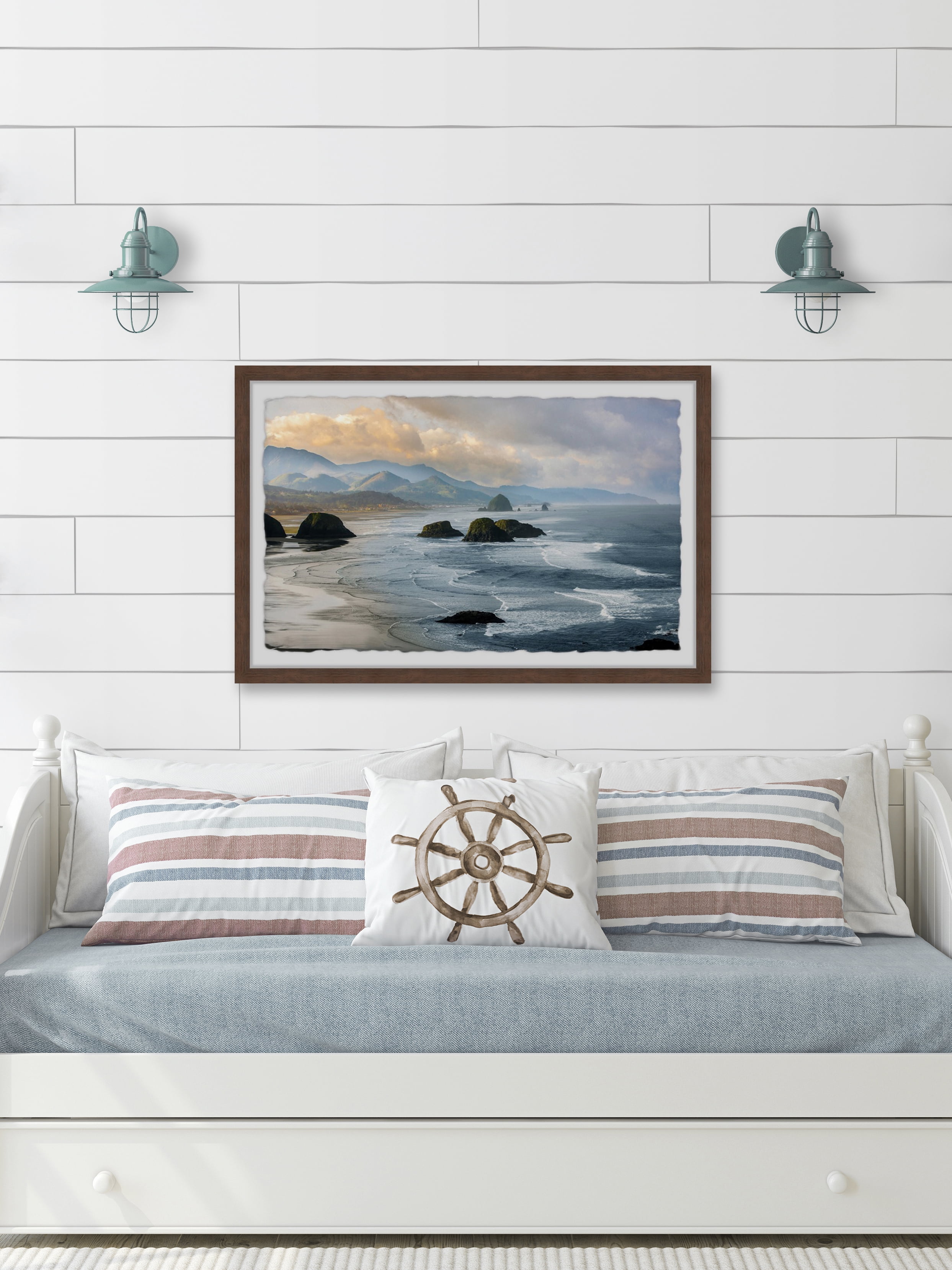 Marmont Hill Haystack Rock Formations Framed Wall Art, 8" x 12"