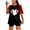 Black, variant on Birdeem Womens Fashion Summer Round Neck Leisure Short Sleeve Baseball Printed Tops