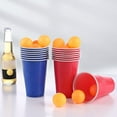 thumbnail image 3 of Beer Game Set 24-Piece - Standard 16oz Red & Blue Cups with 12 Balls, College Party Supplies for Adults, Christmas Gift for 21+ Year Olds, 3 of 5