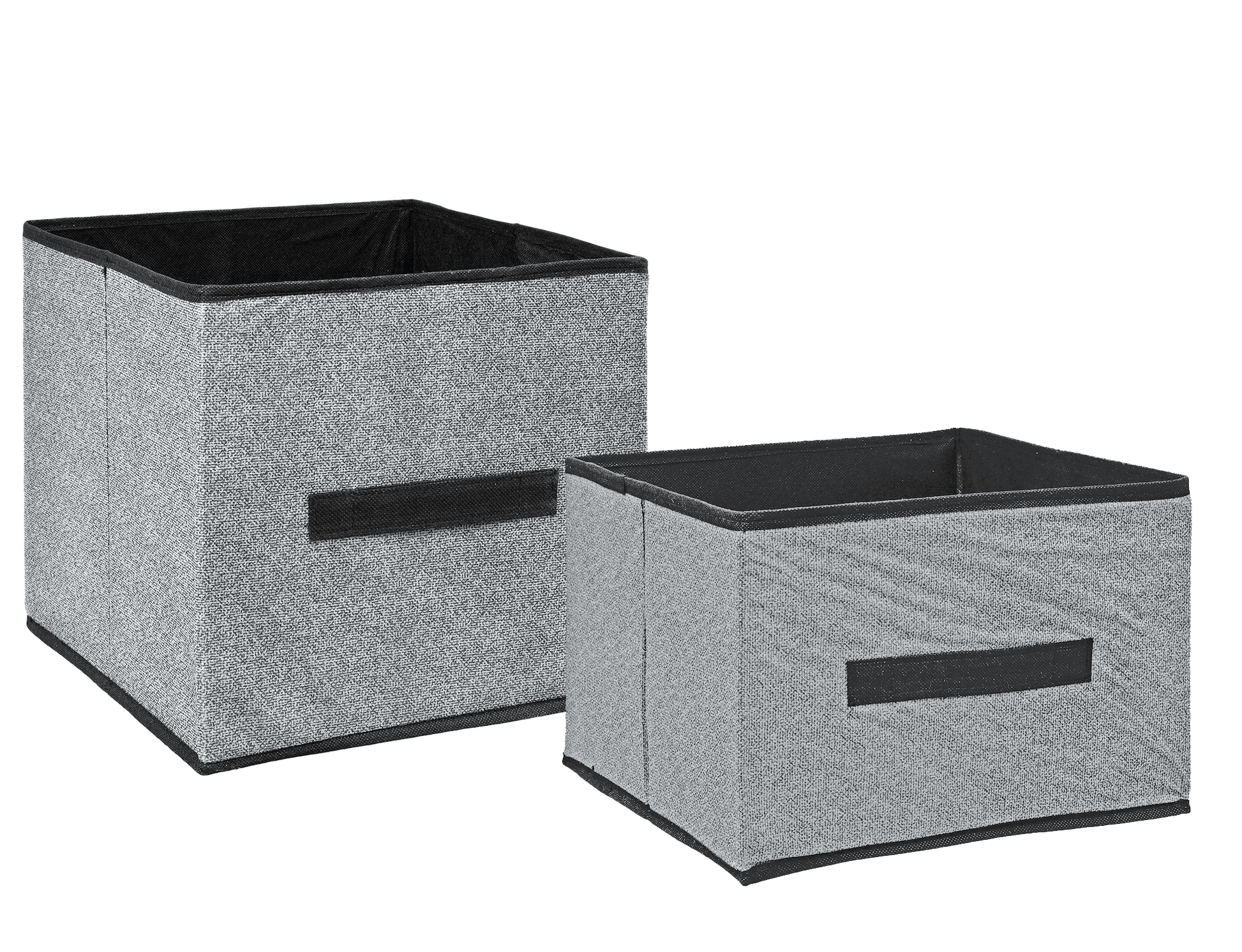 Set of 2 Gray Collapsible Storage Container, For Organizing, Essentials