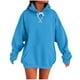 thumbnail image 3 of Tops de verano para mujer,Sudadera con capucha para mujer, informal, holgada, de manga larga con bolsillos, mezcla de poliéster, cómoda para uso diario, sopatenor, 3 of 9