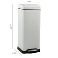 thumbnail image 3 of happimess Betty Retro 8-Gallon Step-Open Trash Can, Cotton White, HPM1007A, 3 of 10