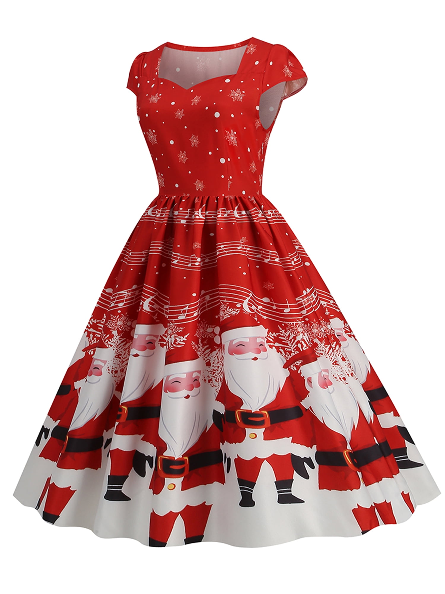 christmas dress womens amazon Retro Stage Vintage Christmas Swing Dress main image 0