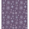 thumbnail image 3 of Eggplant Queen Size Duvet Cover Set, Christmas Inspired Cute Flowers Snowflakes and Swirls in a Violet Delicate Environment, Decorative 3 Piece Bedding Set with 2 Pillow Shams, Violet, by Ambesonne, 3 of 3