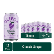 OLIPOP Prebiotic Soda, Classic Grape, 12 fl oz, 12 Pack