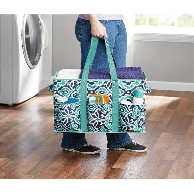 Mainstays Portable Collapsible Laundry Tote with Handles 