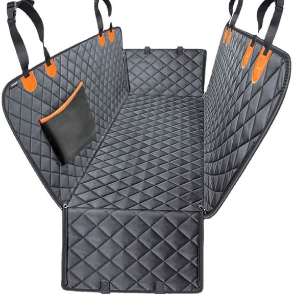 100% Waterproof Dog Car Seat Cover, Heavy Duty Anti-Scratch Anti-Slip Soft Hammock Backseat Protector For Cars, Trucks And SUVs