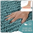 thumbnail image 5 of TJOUL Bathroom Rugs Non Slip Washable 32x20 Inch - Ultra Soft Absorbent Chenille Bath Mat, Quick Dry Shaggy Floor Carpet for Tub Shower,Teal Blue Home Decor Accessories, 5 of 9