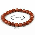 thumbnail image 2 of K-KED Natural Red Jasper Crystal Stone Adjustable Bracelet 8mm Beads Size 7.5‘’, 2 of 3