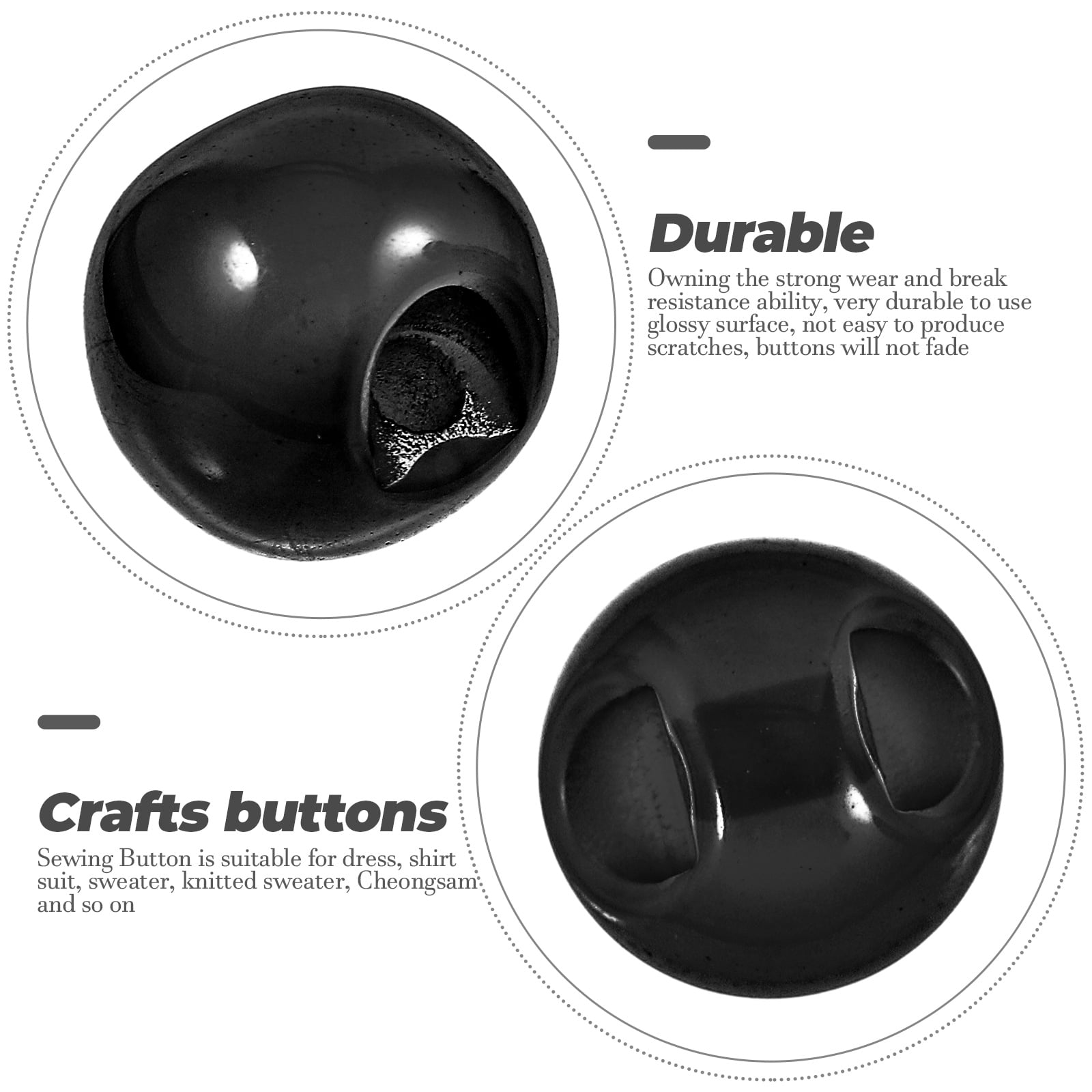 WORGEOUS 300 Pcs  Decorative Buttons for Chinese Style Clothes DIY Sewing Buttons Elegant Sewing Buttons Decors