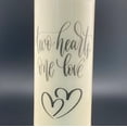 thumbnail image 3 of Two Hearts, One Love Wedding Unity Candle Set or Memento with Ivory Pillar and tapers, 3 of 3