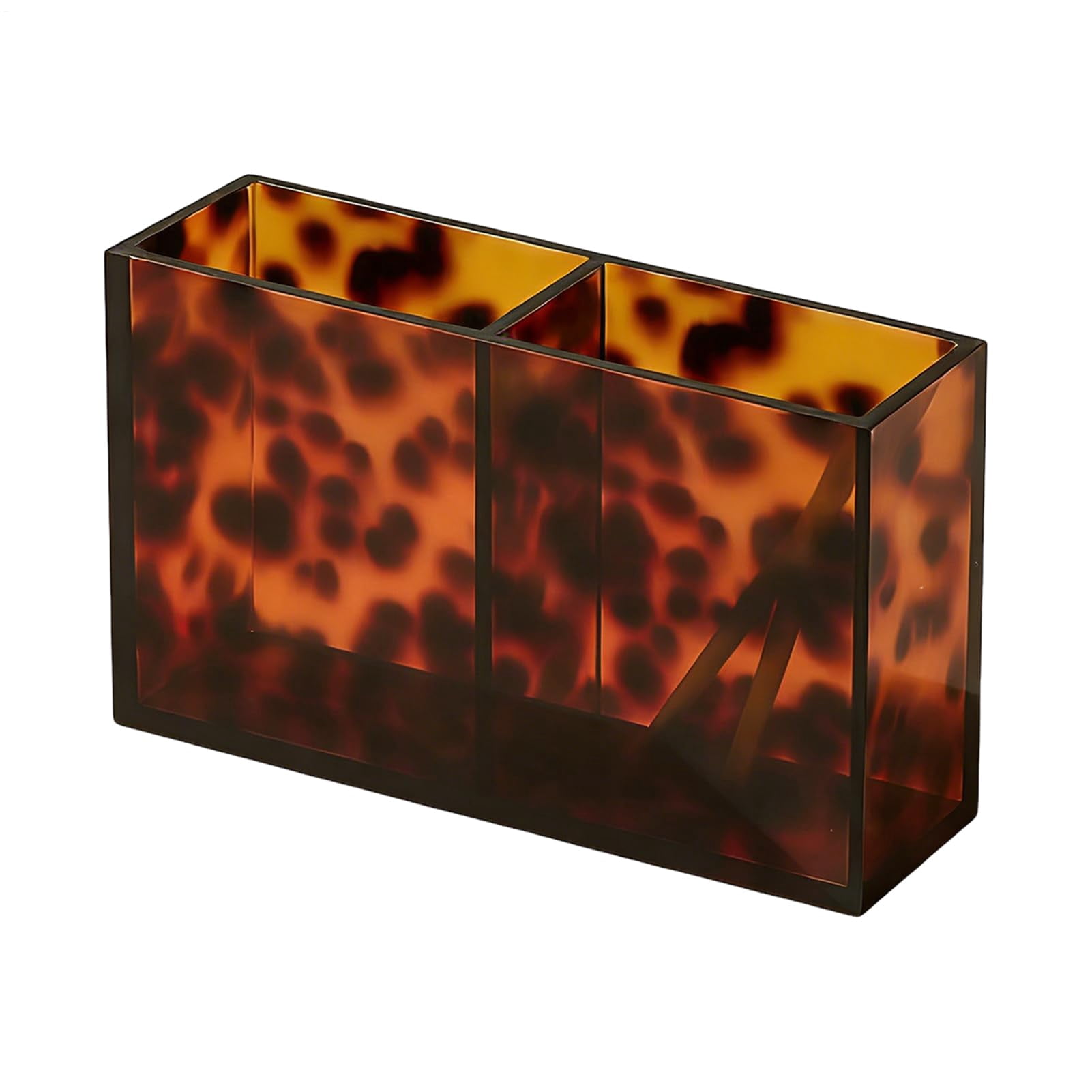 Tortoiseshell Tray  Turtle Shell Bathroom Accessory, Decorative Acrylic Holder, Vintage Style Organizer | Desktop and Bathroom Storage Rack for Home Decoration