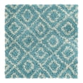 thumbnail image 2 of Unique Loom Trellis Shag Collection Area Rug - Ruth (3' 3" Square Aqua/Ivory), 2 of 8