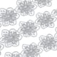 thumbnail image 1 of Cinta de flores Uxcell de 1 yarda, paquete de 3, cinta de encaje floral con borde de perlas, estilo 1, gris, 1 of 6