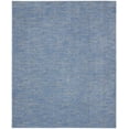 thumbnail image 2 of 7' X 10' Blue And Grey Striped Non Skid Indoor Outdoor Area Rug, 2 of 12