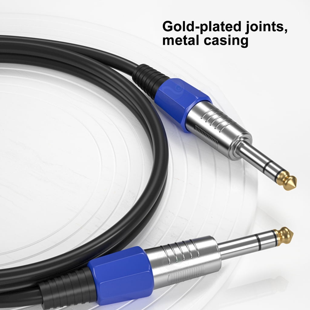 1/4 to 1/4 Sound Cable Guitar Cable Instrument Cable 6.35mm to 6.35mm TRS Balanced Patches Speakers Cable for Electric