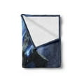 thumbnail image 2 of Galaxy Soft Flannel Fleece Blanket, Spaceship Blasts a Laser Beam an Enemy Alien Ship Galaxy Clash Outer Space Pattern, Cozy Plush for Indoor and Outdoor Use, 70" x 90", Blue Black, by Ambesonne, 2 of 5