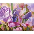 thumbnail image 2 of Lafrate, Sandra 32x26 Gold Ornate Wood Framed with Double Matting Museum Art Print Titled - Iris Details II, 2 of 4