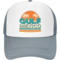 thumbnail image 1 of Pink Gulf of Mexico Hat Vintage Turtle Palm Tree Cap, 1 of 8