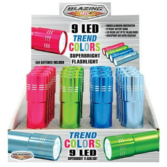 Linterna Blazing Ledz Trend Colors de 54 lúmenes con pila AAA