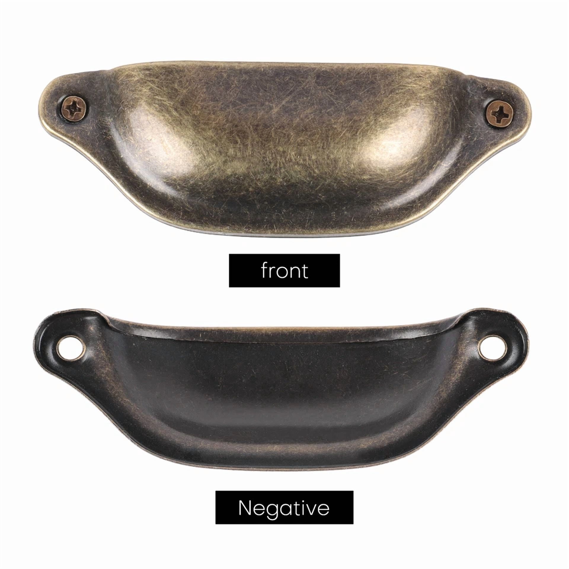 Antique Seashell-Shaped Bronze Metal Drawer Pulls Handles For Kitchen Cabinets