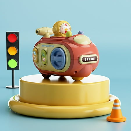 Funtogether Toys Press and Go Motorcycle Toy for Toddlers Cute Cartoon Push Toy Car with Whistle & Interactive Buttons Early Development Vehicle for Kids Funtogether Toys Press and Go Motorcycle Toy for Toddlers Cute Cartoon Push Toy Car with Whistle & Interactive Buttons Early Development Vehicle for Kids