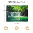 thumbnail image 2 of Wuche  all Art Tropical Beautiful Waterfall Prints Light Green Forest Natural Landscape Picture Canvas Paintings Creek Scenery Spring for Home Wall Decor Artwork, 2 of 5