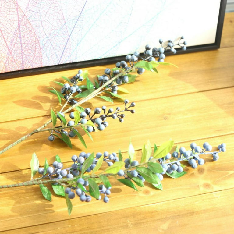 1PC 57CM Long Artificial Fake Plant White Berry Picks Stems Home Decoration  Accessories DIY Crafts Christmas Decor Artificiales - AliExpress