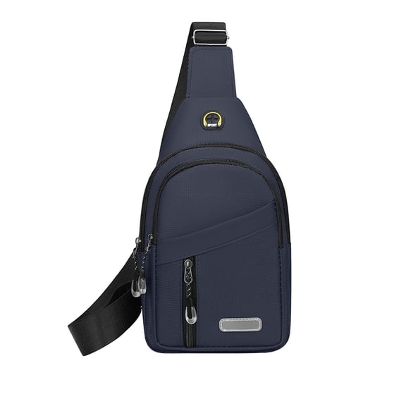 Men's Chest Bag, Crossbody Sling Pack with Adjustable Waist Strap, Multiple Zippered Compartments, Durable Nylon Fabric for Sports, Travel, and Daily Use
