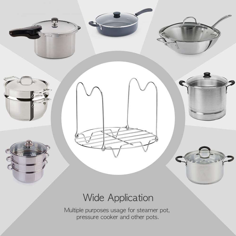 Yeater Steamer Rack Trivet With Handles Compatible With Instant Pot Accessories 3 Qt 5 Quart Pressure Cooker Trivet Wire Steam
