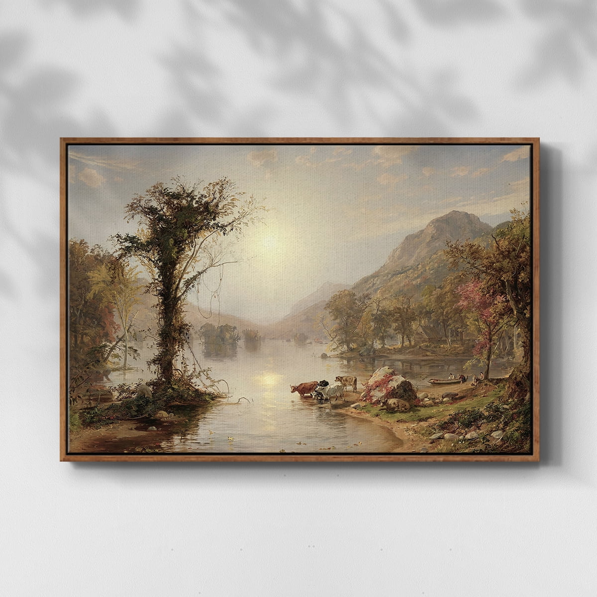 Vintage Landscape-XXII By Wexford Home Framed in Walnut Wood Gallery Wrapped Canvas 17 in. x 25 in.