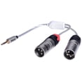 thumbnail image 3 of LyxPro 1/8'' TRS to Dual XLR Male Mic Connector, 3 Feet Y-Microphone Cable, 3 of 5